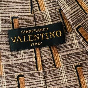 V A L E N T I N O Mens Brown Silk Tie